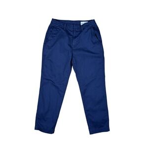 GAP Women's Downtown Khaki Pants Navy Blue Size 6‎ Cropped Classic Chino